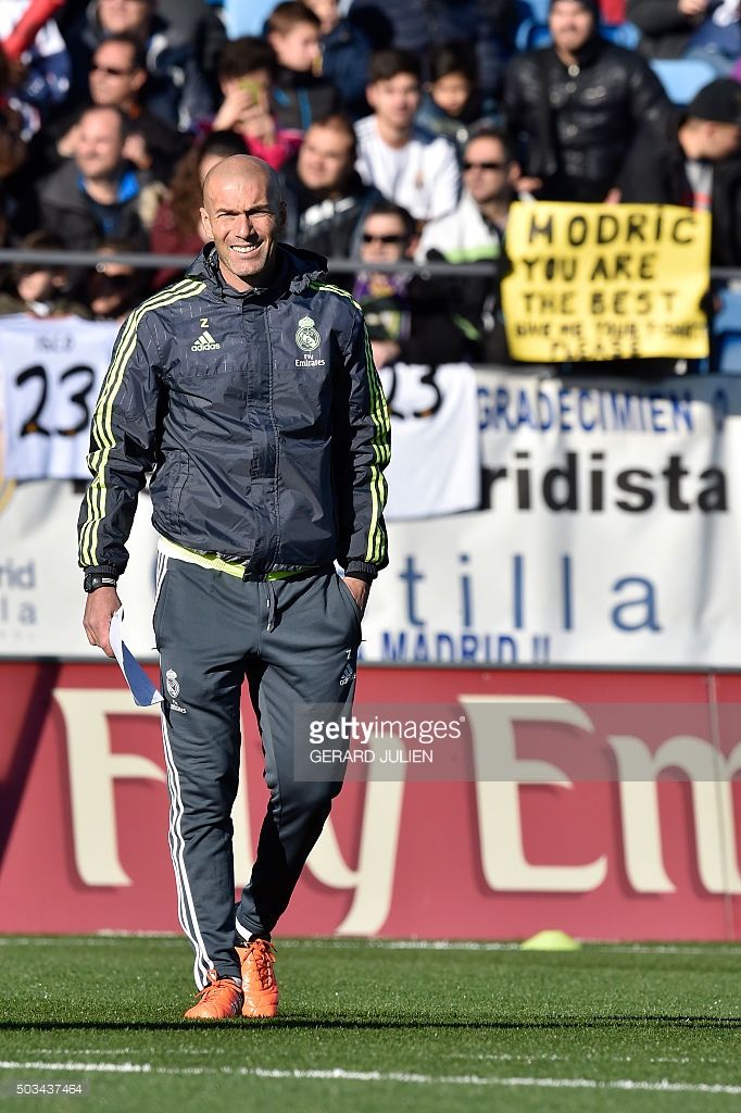 Zidane takes Real training for first time