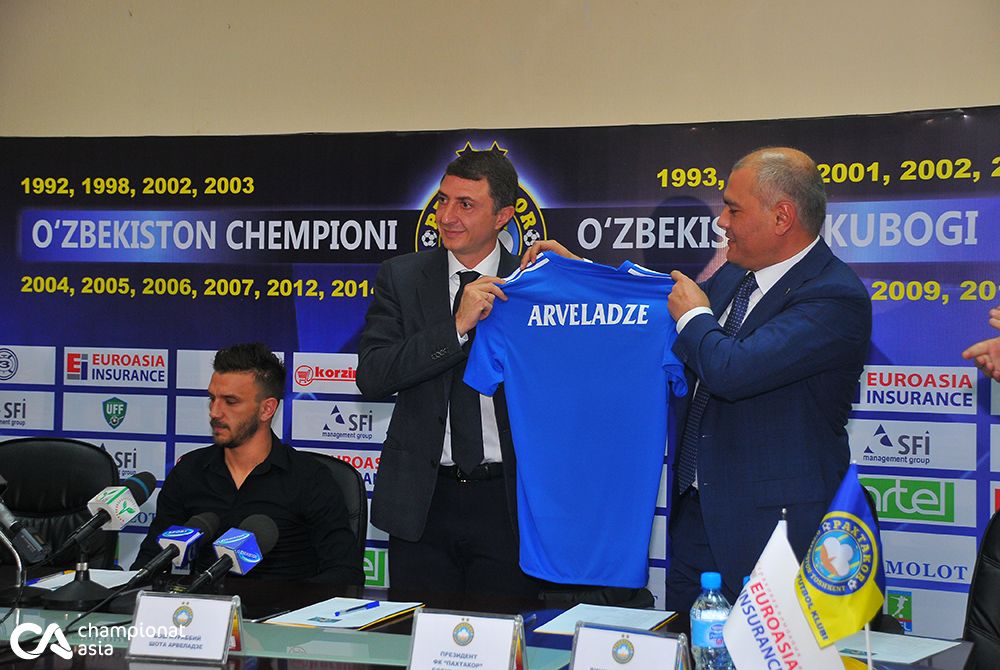 Pakhtakor presentation Arveladze and Simic