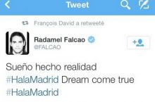 Радамель Фалькао: «Реал» ҳақидаги твит – фотошоп»