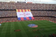  «Барселона» — «Атлетик». На «Камп Ноу» появился баннер, напоминающий о 300-летнем испанском владычестве