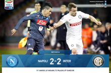 Italiya chempionati, 26-tur. "Inter" "Napoli"dan bir ochko tortib oldi