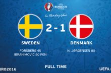 Плей-офф квалификации Евро-2016. Первые матчи. Швеция победила Данию, Украина – Словению