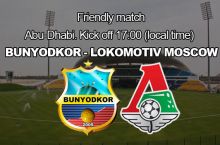 “Bunyodkor” bugun “Lokomotiv” (Moskva) bilan o'ynaydi