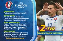 ЕВРО-2016. 2-тур рамзий терма жамоаси