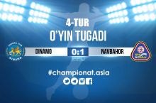 Oliy liga. "Dinamo"ni Samarqandda "Navbahor" to'xtatdi