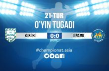 Oliy liga. "Buxoro" o'z uyida "Dinamo" bilan duran o'ynadi