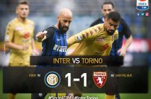 "Inter" bir amallab "Torino" bilan durang qayd etdi (+FOTO)