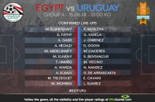 Египет - Уругвай. Определены составы команд или Салах - в запасе