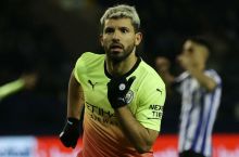 Serxio Aguero Angliya Kubogida sermahsullik namoyish etmoqda
