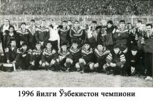 “Навбаҳор” 1996 йил чемпионликни қўлга киритганда таркибда кимлар бўлган?