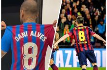 Alves "Barselona"da 8-raqamni olganidan so'ng Inestani eslab o'tdi