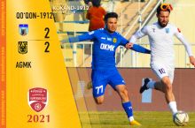 Superliga. Darvozalarga 4ta gol urilgan o'yinda "Qo'qon-1912" va AGMK jangovar durang qayd etdi