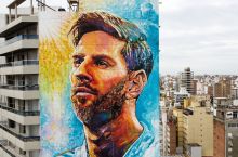 Аргентинада Мессининг расми акс этган катта граффити очилди