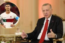 Туркия Президенти ўз нутқи вақтида: “Роналду фаластинликларни қўллаб-қувватлайди. ЖЧ-2022 вақтида унга санкциялар қўйишди”