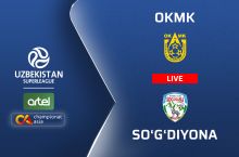 Суперлига. ОКМК – "Сўғдиёна" 0:0 (Матнли трансляция)