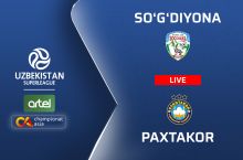 Суперлига. "Сўғдиёна" – "Пахтакор" (матнли трансляция)
